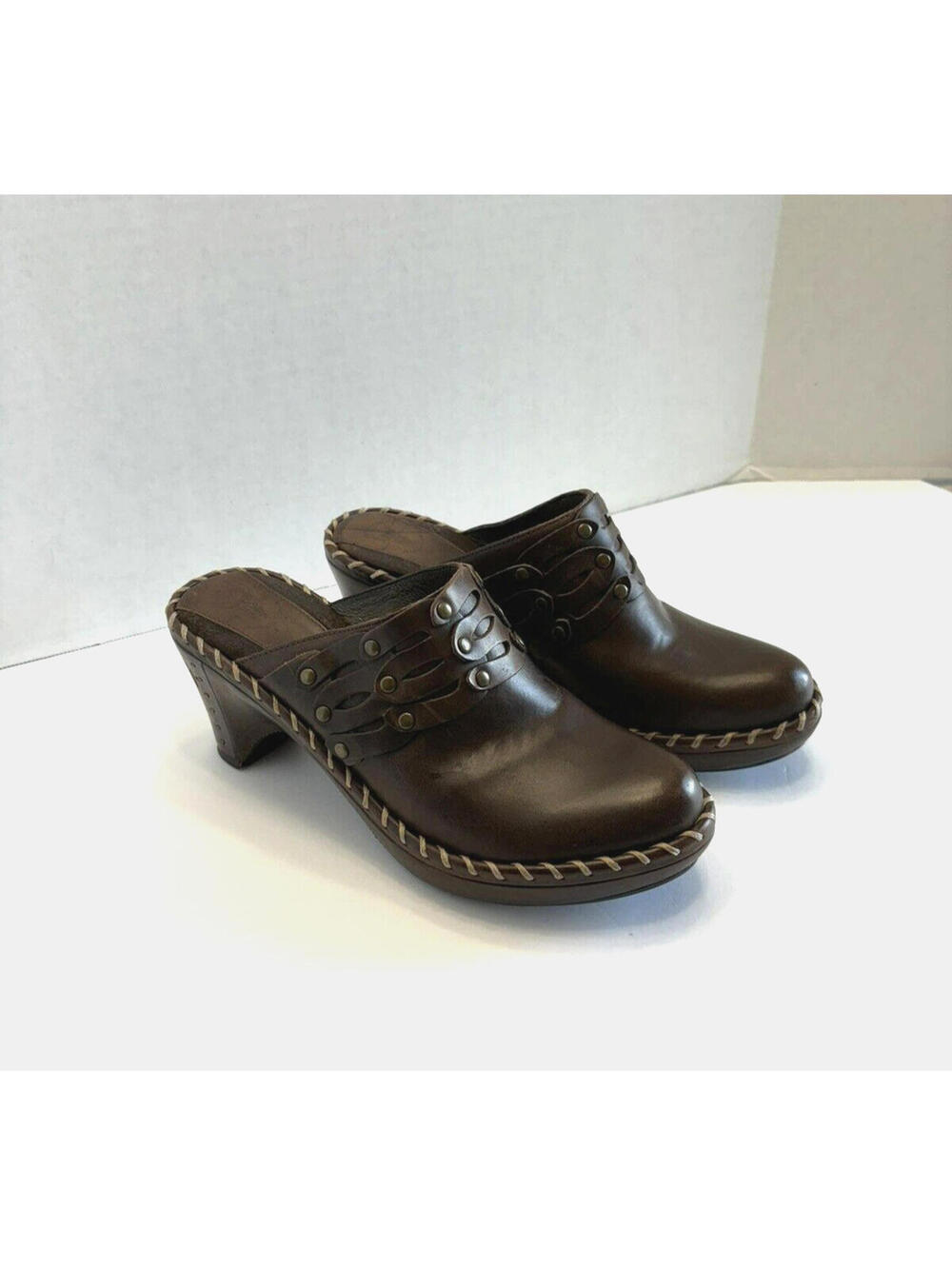 Frye Boots American Original Women's Leather Mule Shoes Studded Clogs Western 7M